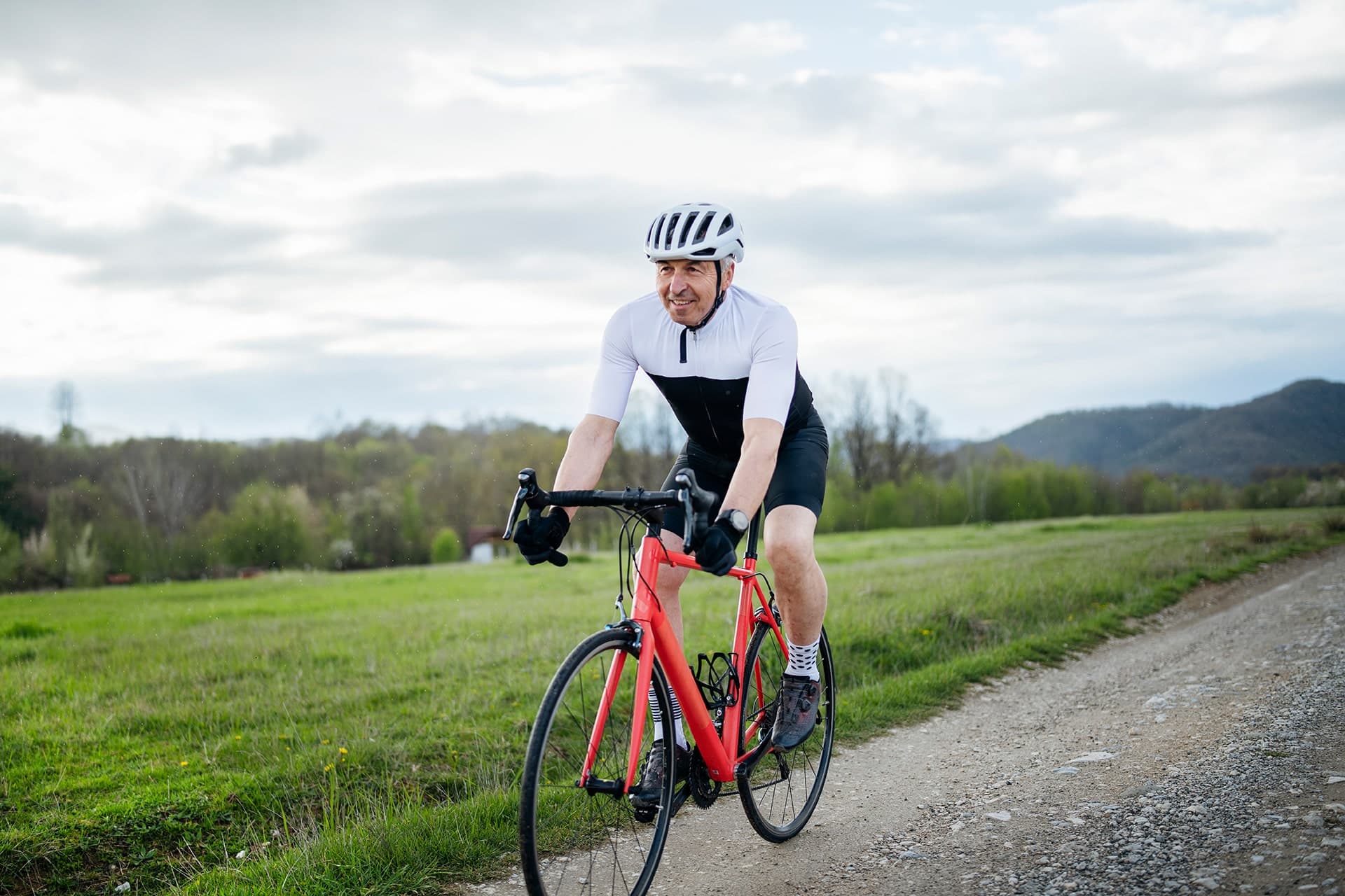man urologie op de fiets